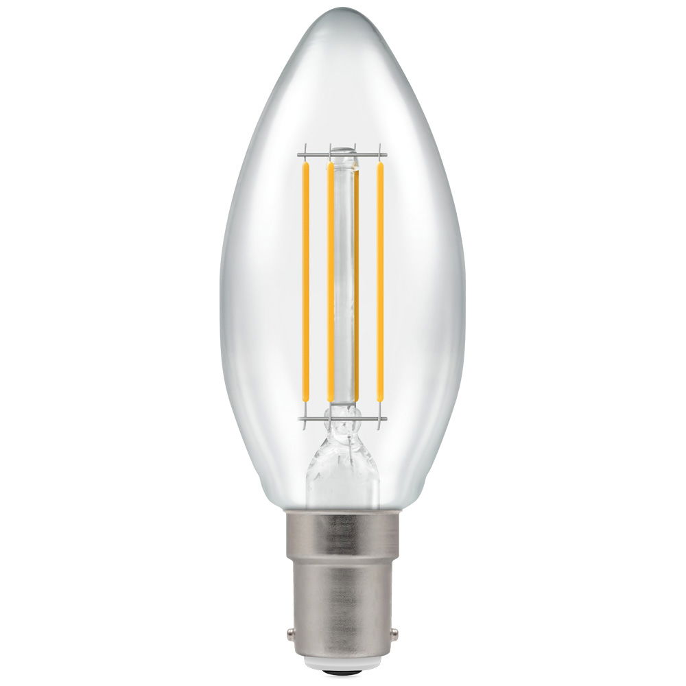 CROMPTON ROUND 28W CLEAR GLASS HALOGEN SBC-B15D WARM WHITE image
