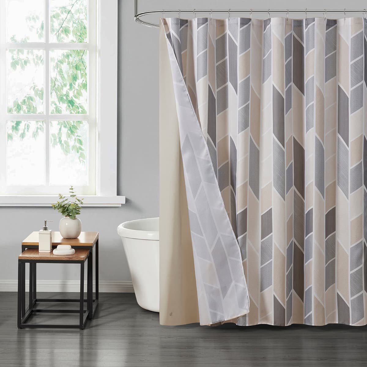 Peva shower curtain GEO