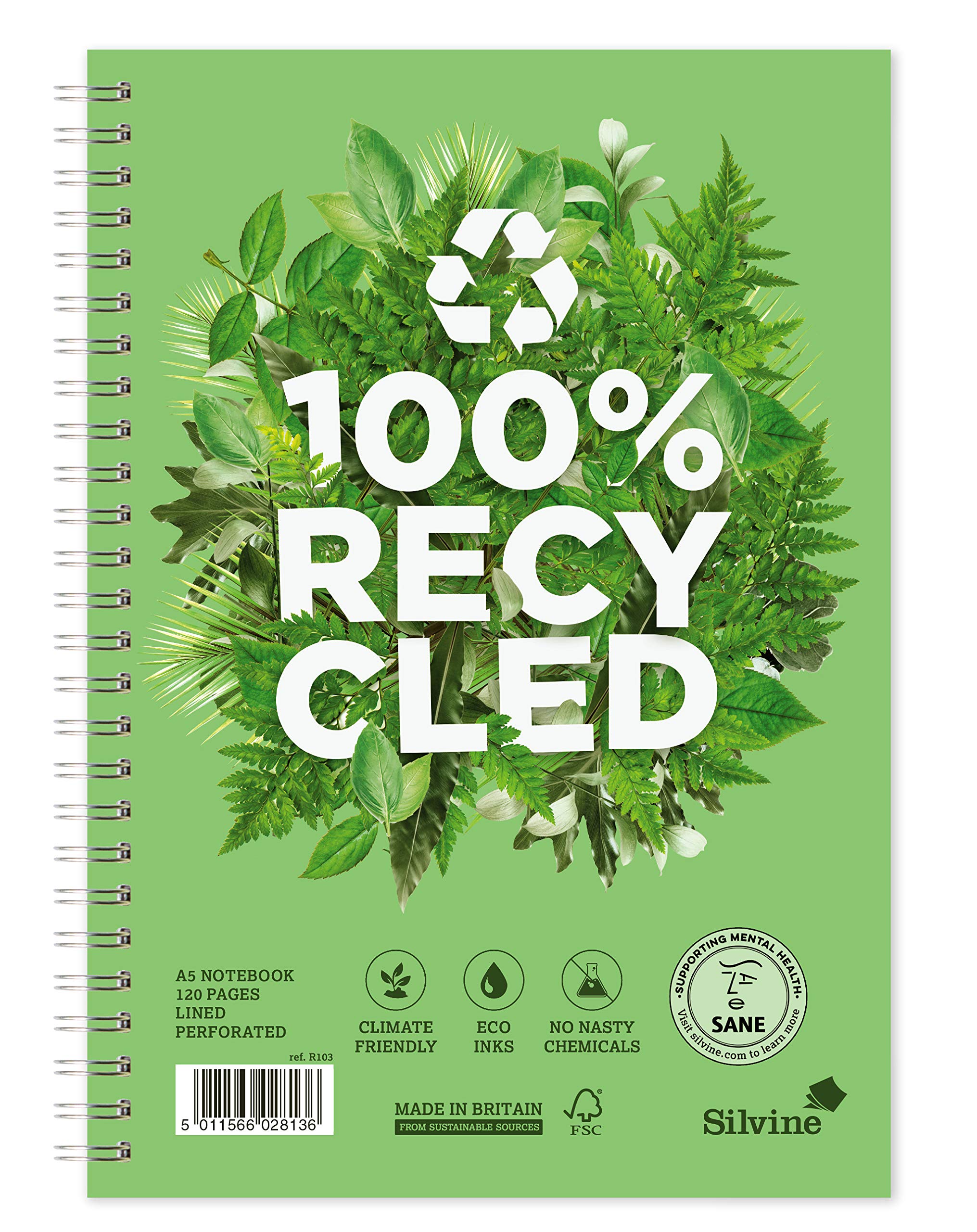 Silvine   PREMIUM RECYCLED  TWIN WIRE NOTEBOOK image
