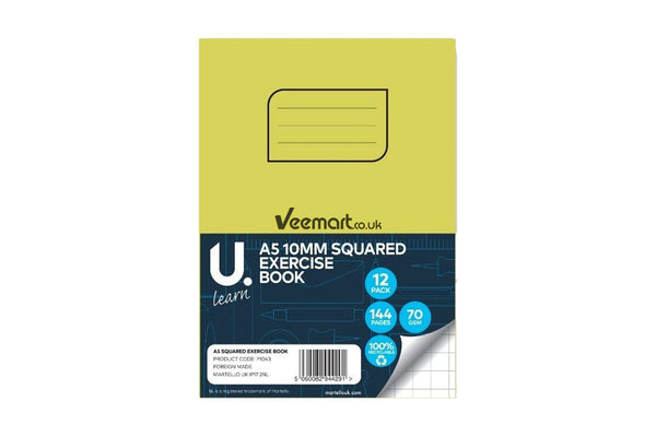 Martello A5 Squared Exercise Book 10mm Squares image