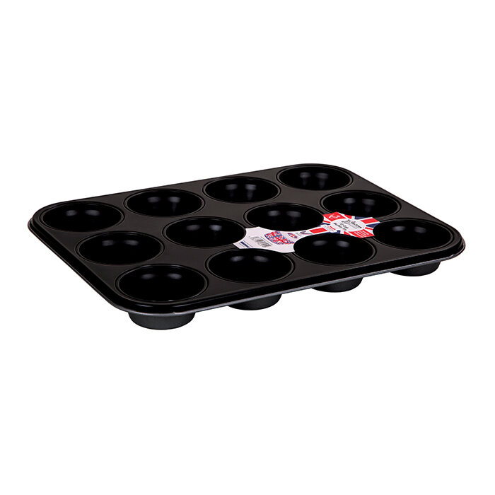 WHAM ®essentials 12 Cup Muffin Tin   
black image