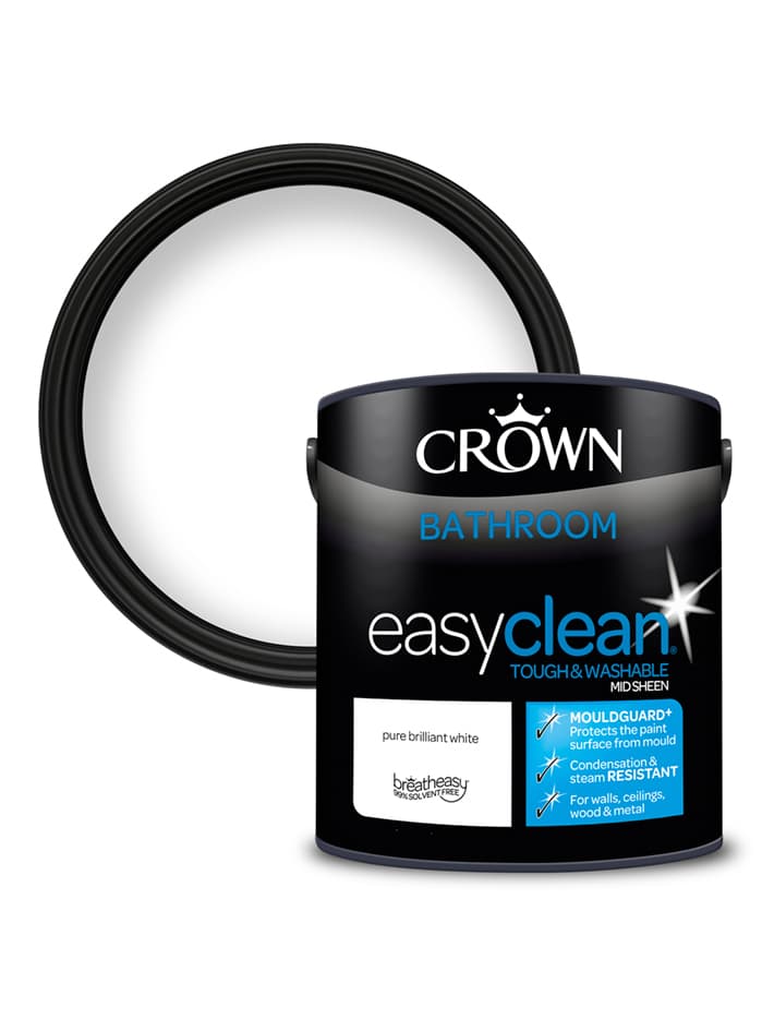 Crown easy clean bathroom brilliant white 2.5lt