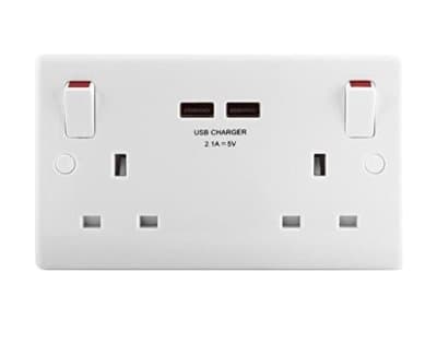 Powerplus Double Switch Socket 13a