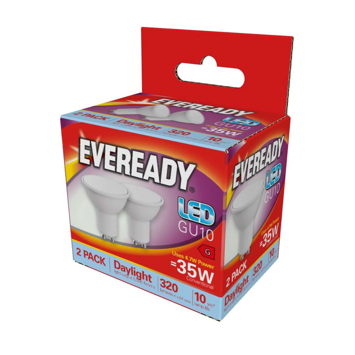 EVEREADY LED GU10 370LM DAYLIGHT BOX