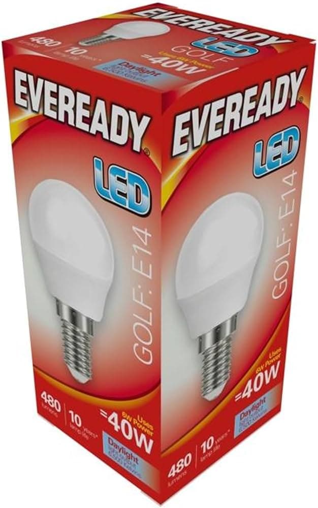 EVEREADY LED GOLF 470LM OPAL E14 WARM