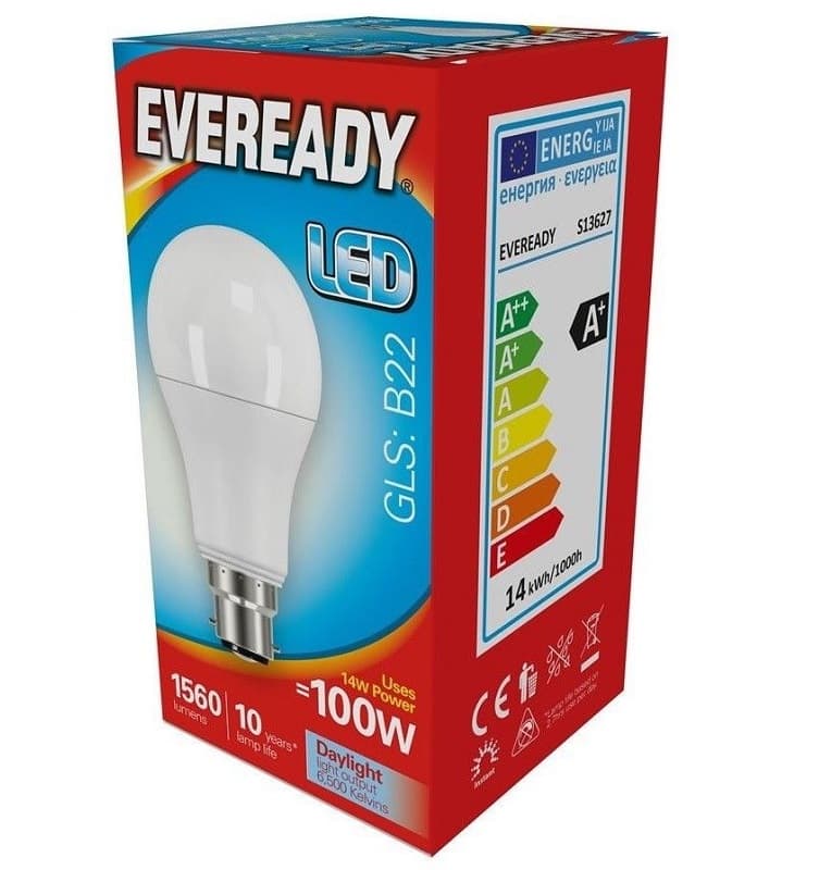 EVEREADY LED GLS 1560LM B22 DAY LIGHT