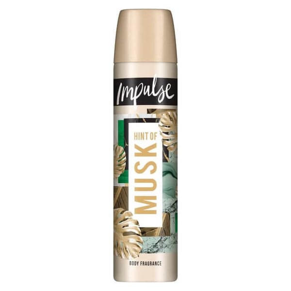 IMPULSE BODY SPRAY 75ML HINT OF MUSK PK6
