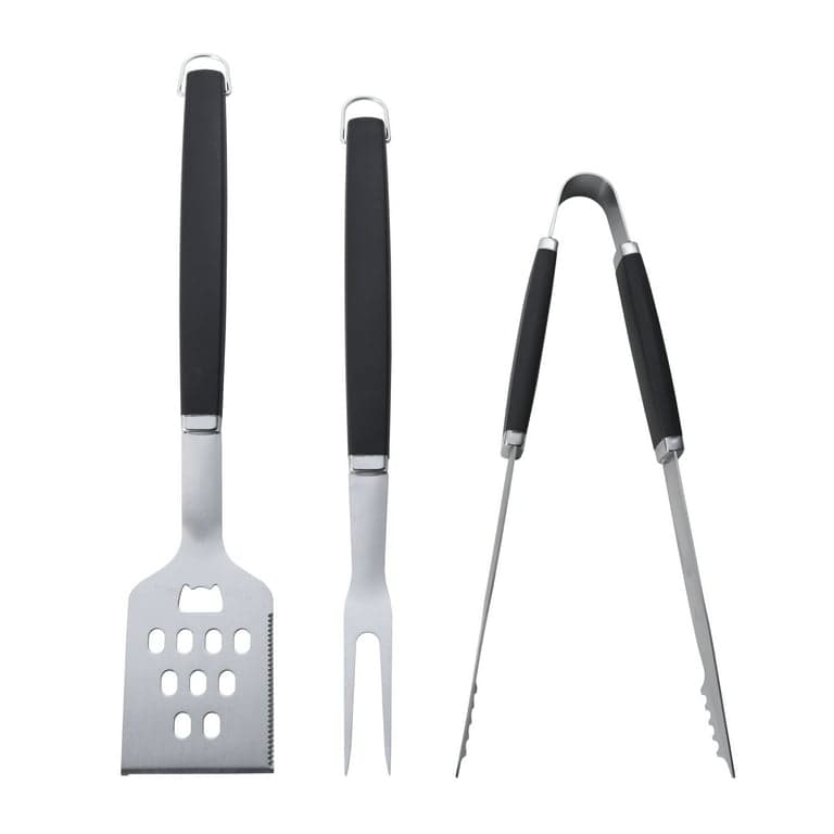 NT 3pc Bbq Tool Set (turner, Fork, Tongs)