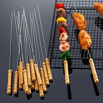 NT 4pc Bbq Skewer With Black Wooden Handle image