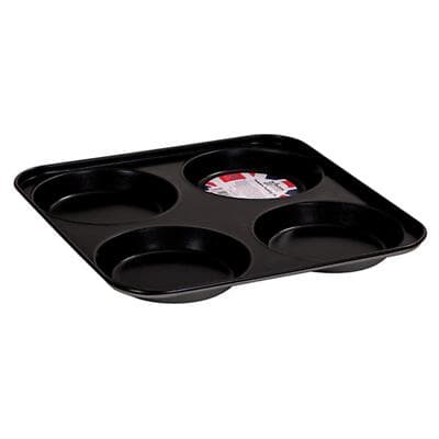 WHAM  essentials 4 Cup Yorkshire Pudding 
tray Black/black
