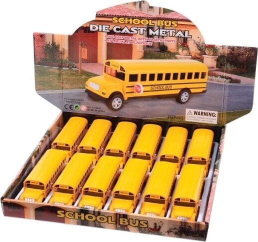 Kandy Toys 5" Die Cast School Bus In Display Box