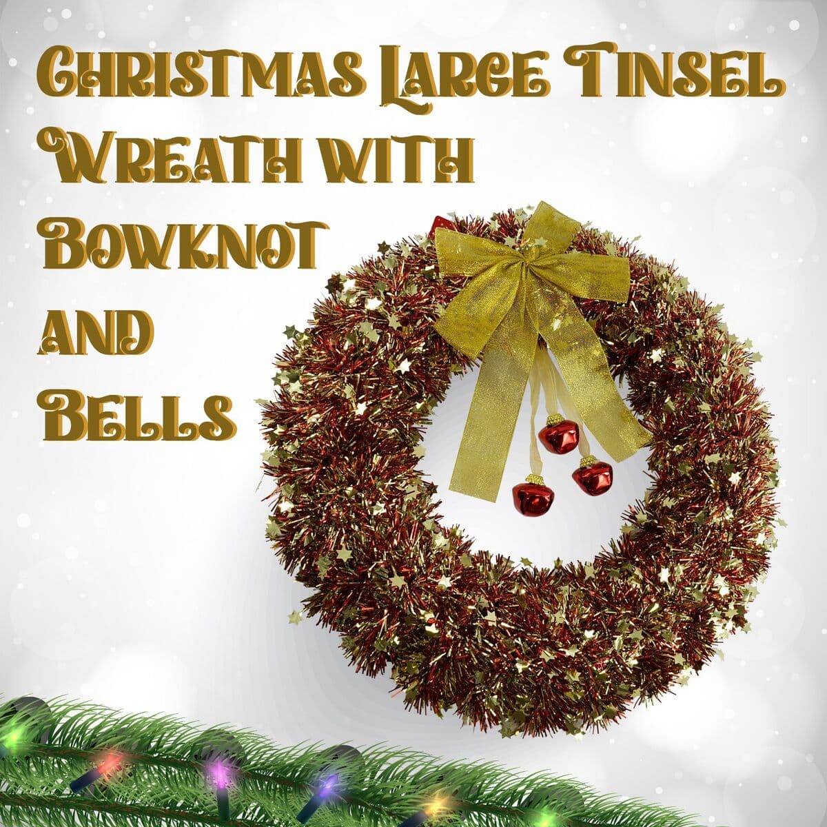 Tallon Large Tinsel Wreath with Bells