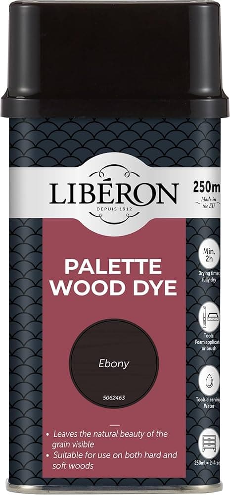 liberon Spirit Wood Dye Ebony 250ml 