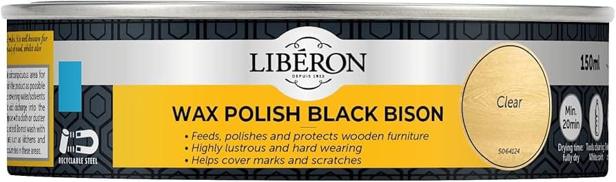 liberon Wax Polish Black Bison (paste) Clear 150ml  