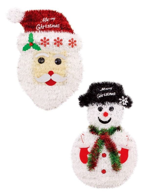 Tallon Hanging TinselWall Decoration - Santa /Snowm