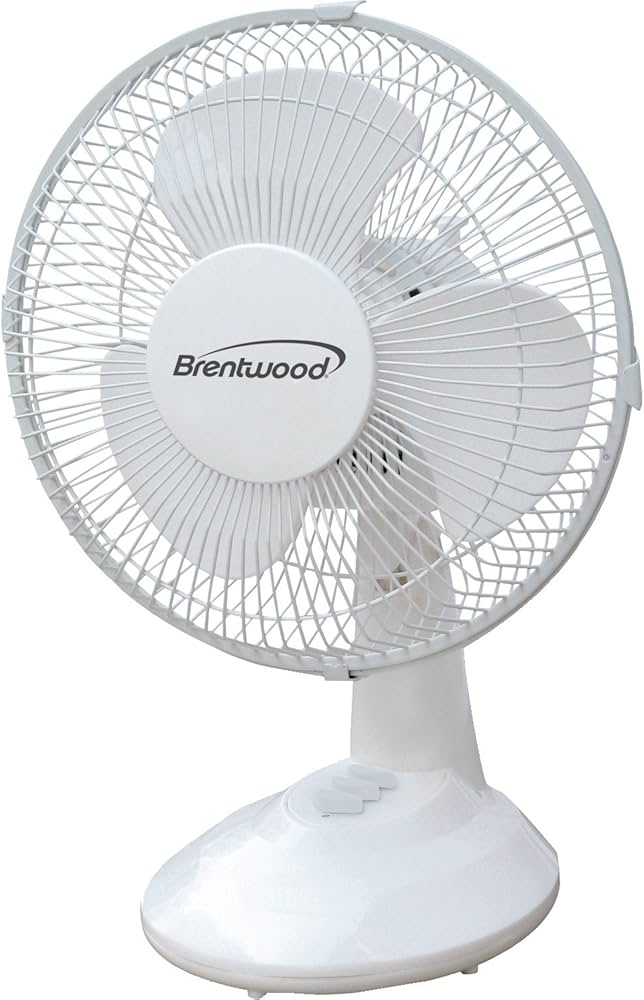 Oscillating 9'' desk fan (white) image