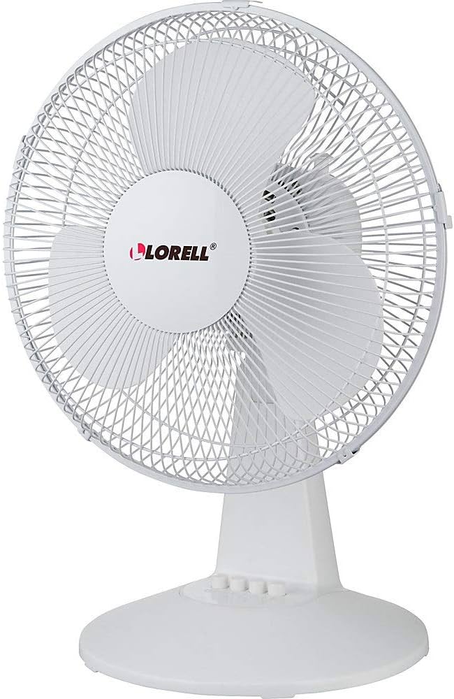 Oscillating 12' desk fan (white) image