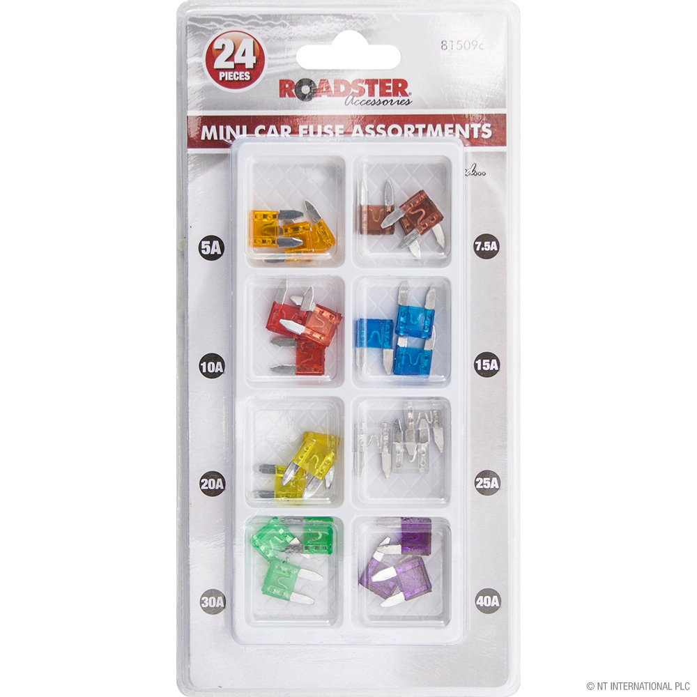 NT 24pc Mini Car Fuse Assorted image