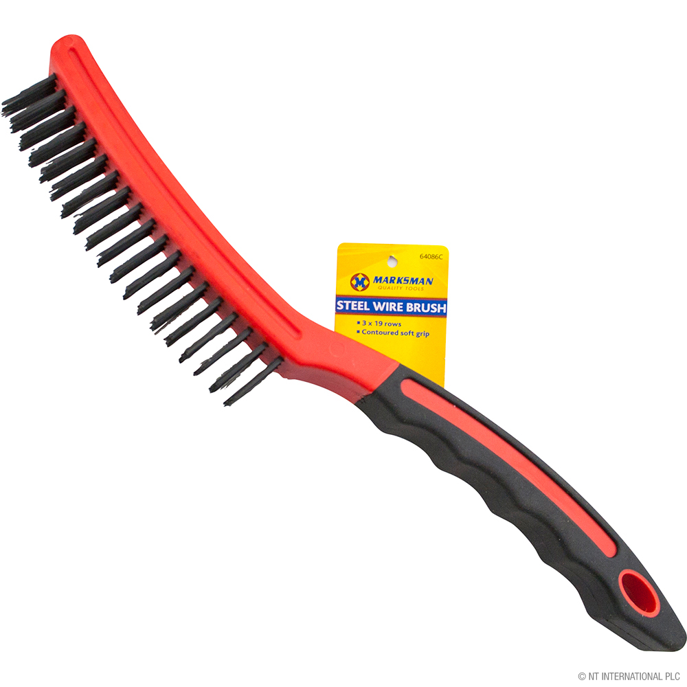 NT 3x19 Row Long Handle Steel Wire Brush image