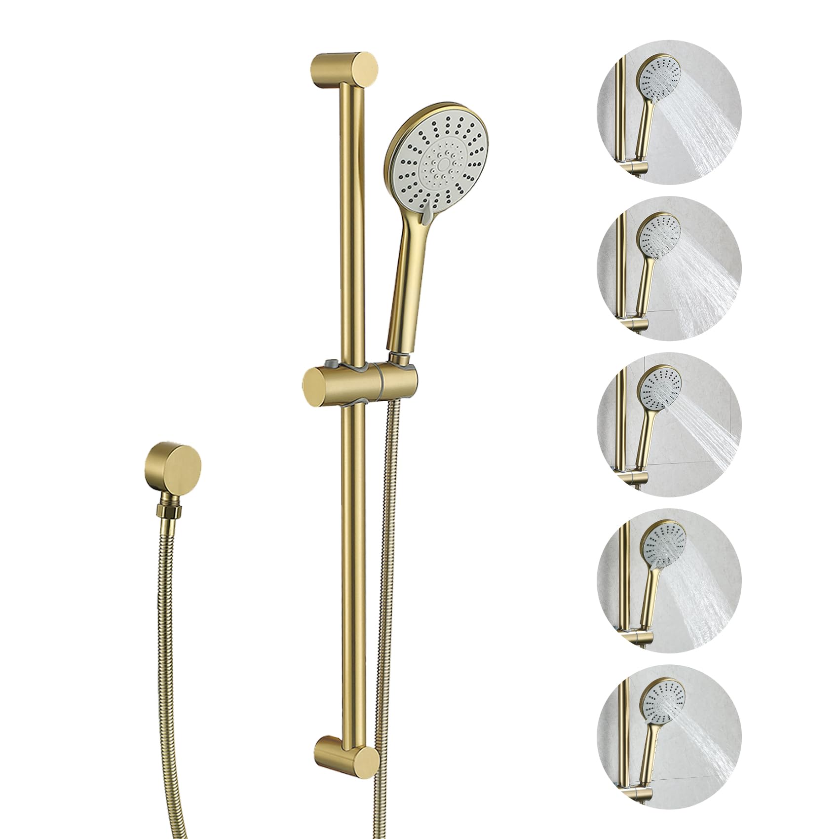 NT 1 Function Shower Head + 1.2m S/s Hose + Bar image