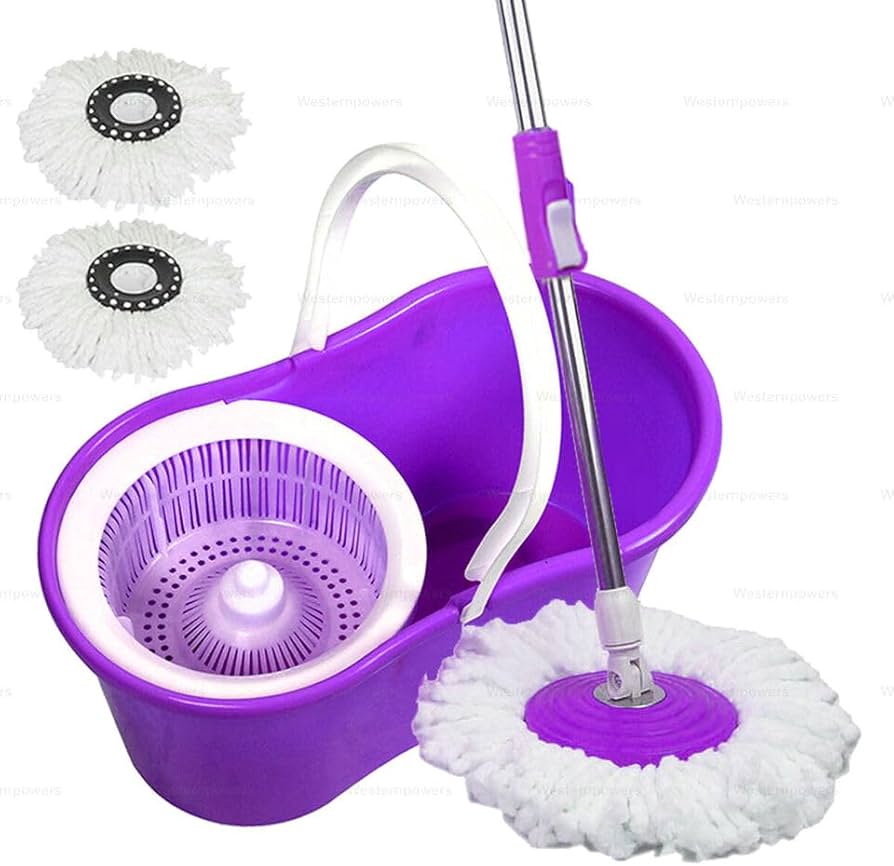 NT 360 Degrees Rotating Magic Mop With Spare Hea image