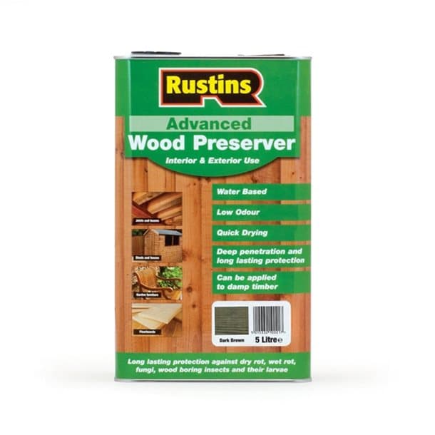 Rustins wood preserver interior & exterior use  grey 5ltr