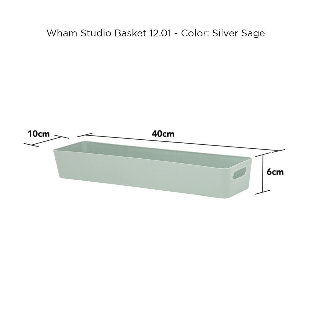 WHAM Studio Basket 12.01 Rectangular,silver Sage