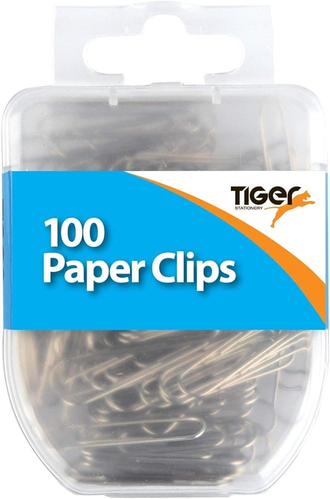 Tiger  Coloured Paper Clips 100pcs