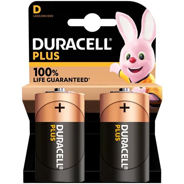 Duracell D(Mn1300) Plus 2pk (Box)