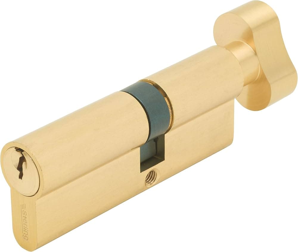 Sterling  Euro 40x60mm t/turn BS1 NP Cylinder vis