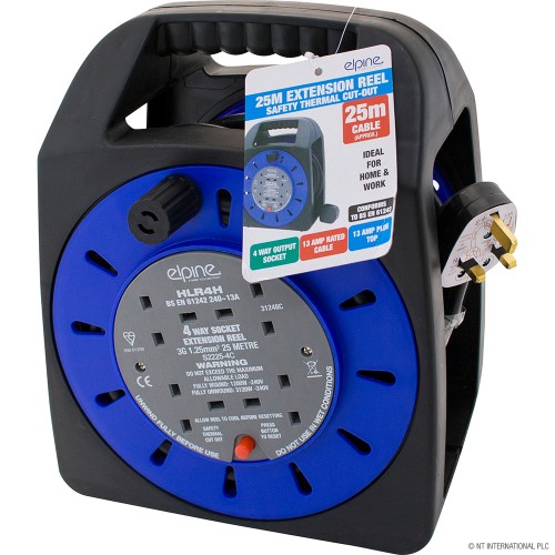 NT 4 Way Cable Reel 25m 13a image