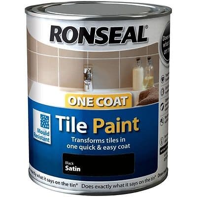 Ronseal OC TILE PAINT WHITE SATIN 750ML W/B 