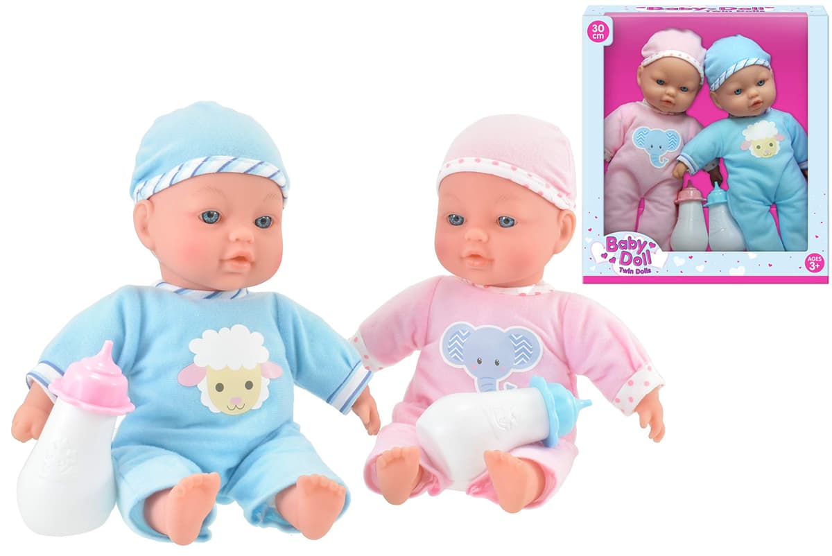 Kandy Toys 31cm Soft Body Baby Doll Twins In Window Box