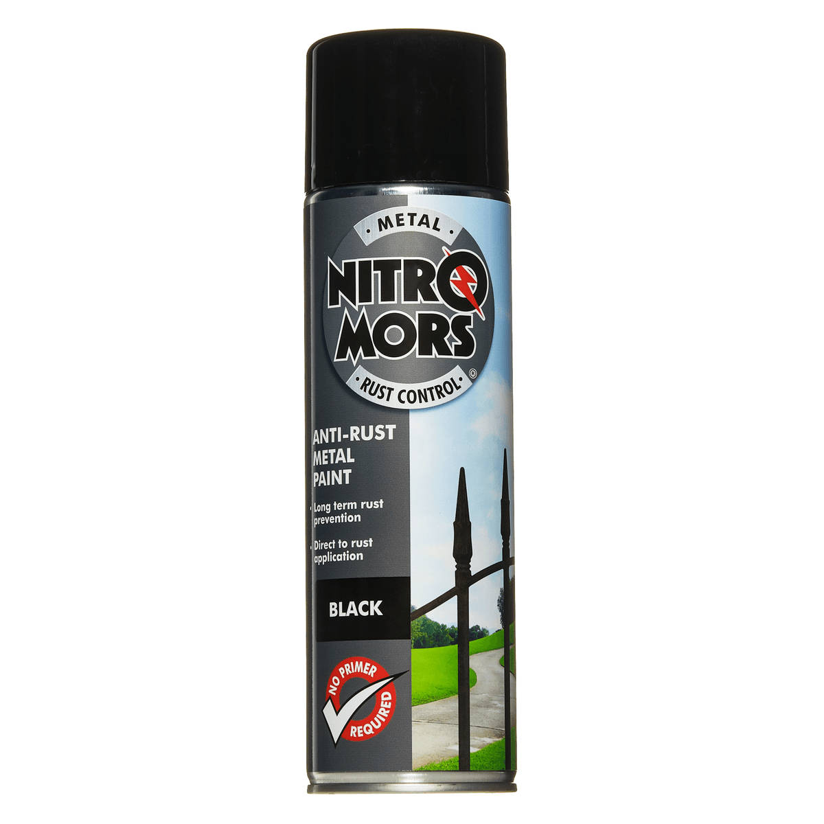Nitromors Anti-Rust Smooth Metal Paint Aerosol Black500ml