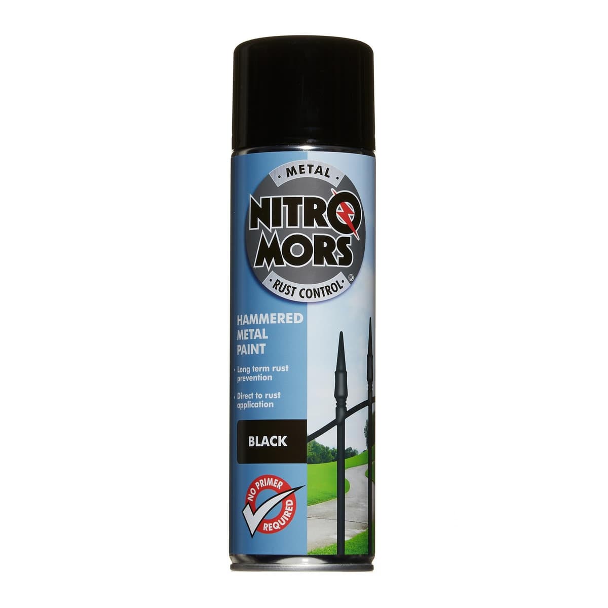 Nitromors Anti-Rust Hammered Metal Paint Aerosol Black500ml