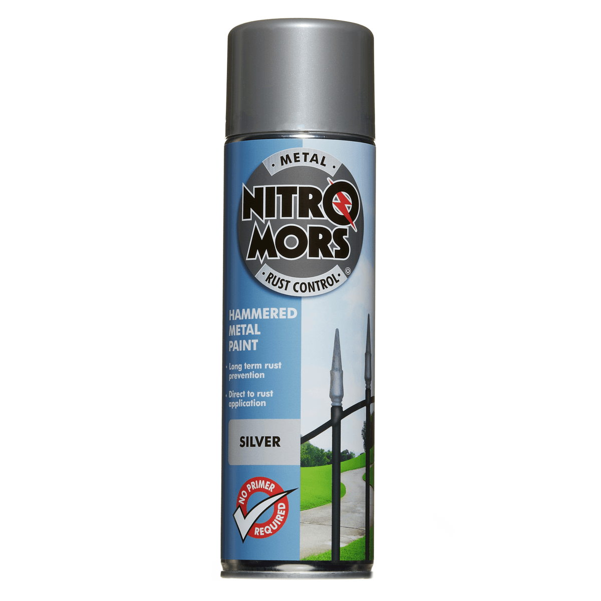 Nitromors Anti-Rust Hammered Metal Paint Aerosol Silver500ml