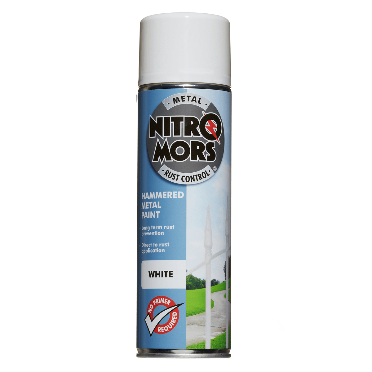 Nitromors Anti-Rust Hammered Metal Paint Aerosol White500ml