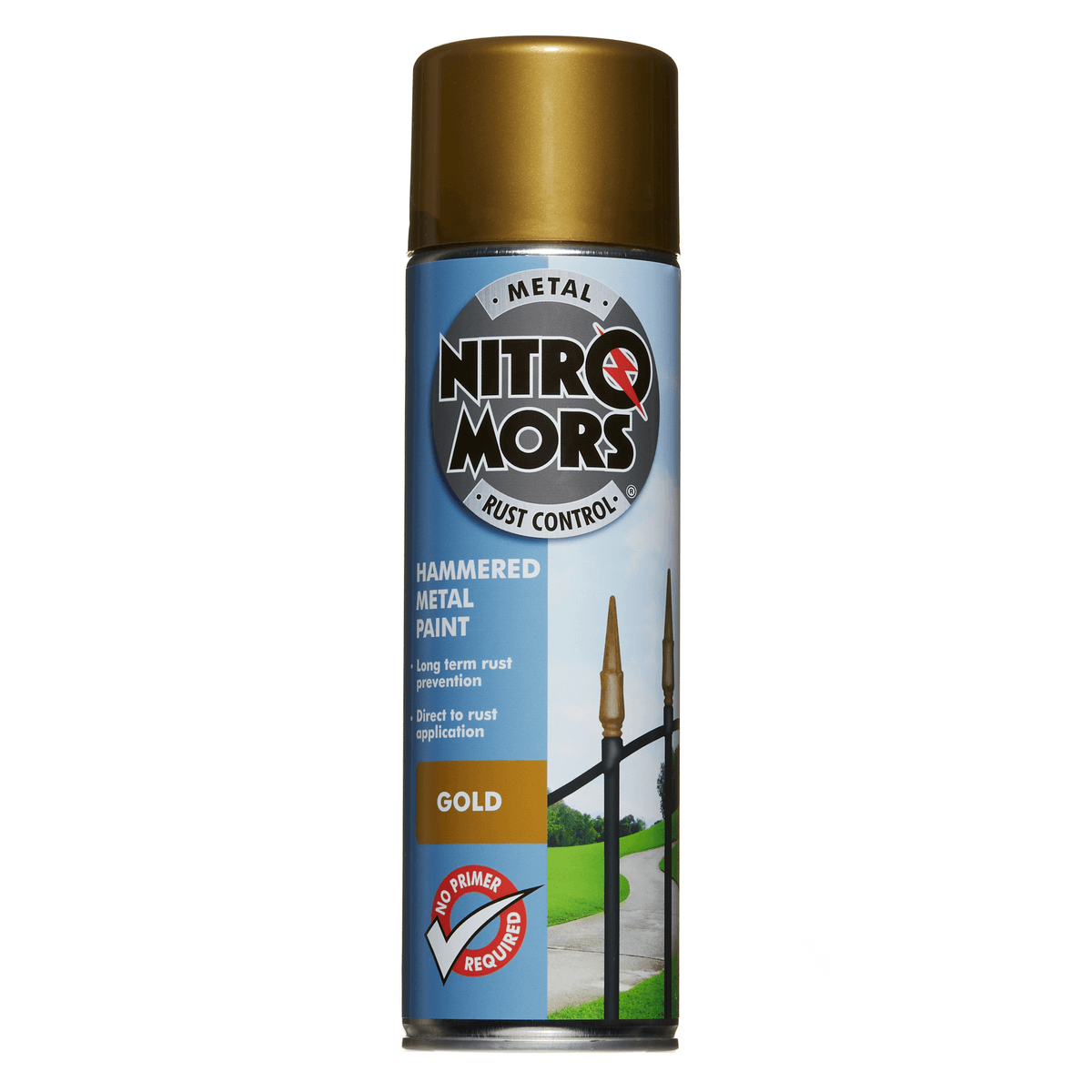 Nitromors Anti-Rust Hammered Metal Paint Aerosol Gold500ml