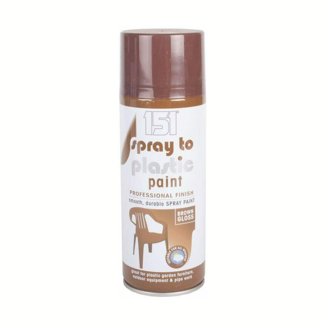 151 SPRAY TO PLASTIC PAINT BROWN GLOSS 400ML image