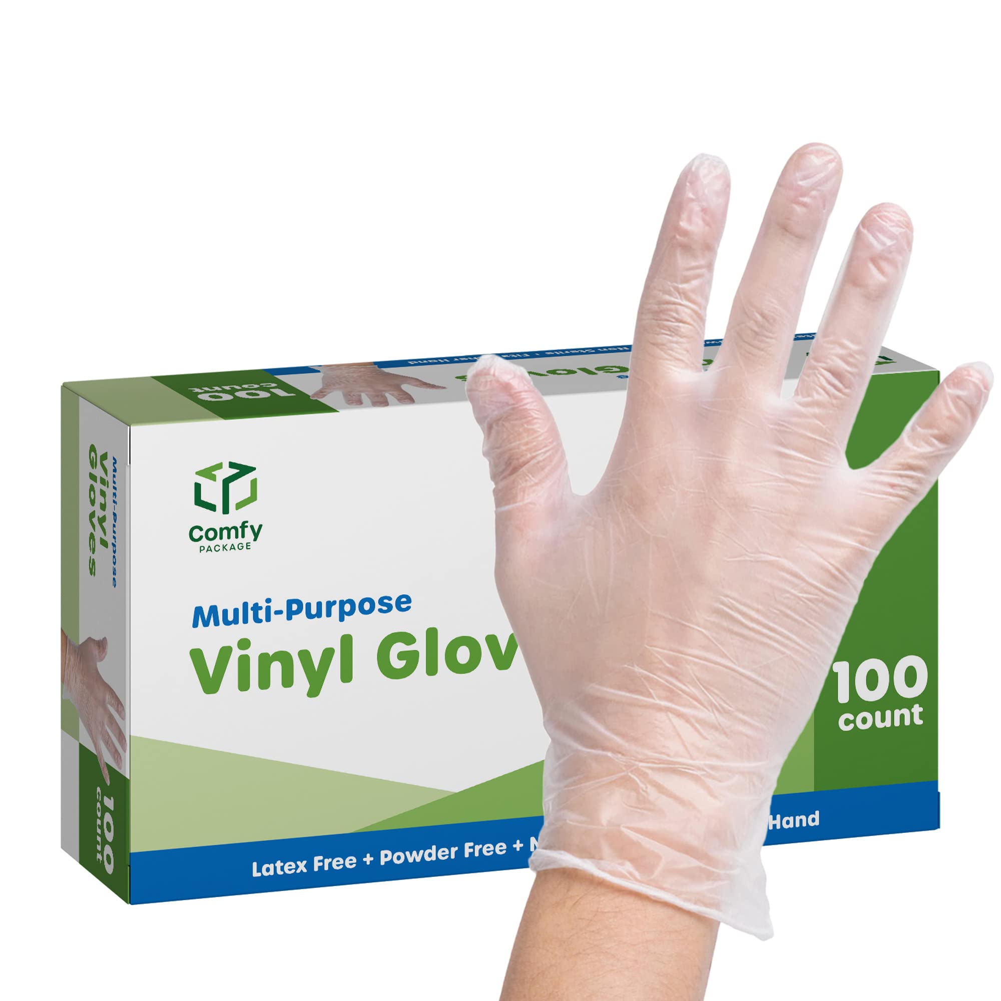 Vinyl Gloves Clear Powder Free Large 
 image