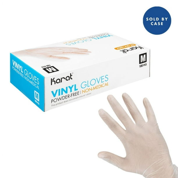Powder Free Disposable Vinyl Gloves Pk100 - Medium image