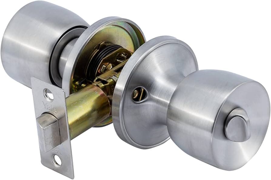 YALE Bathroom Knob Set Nickel