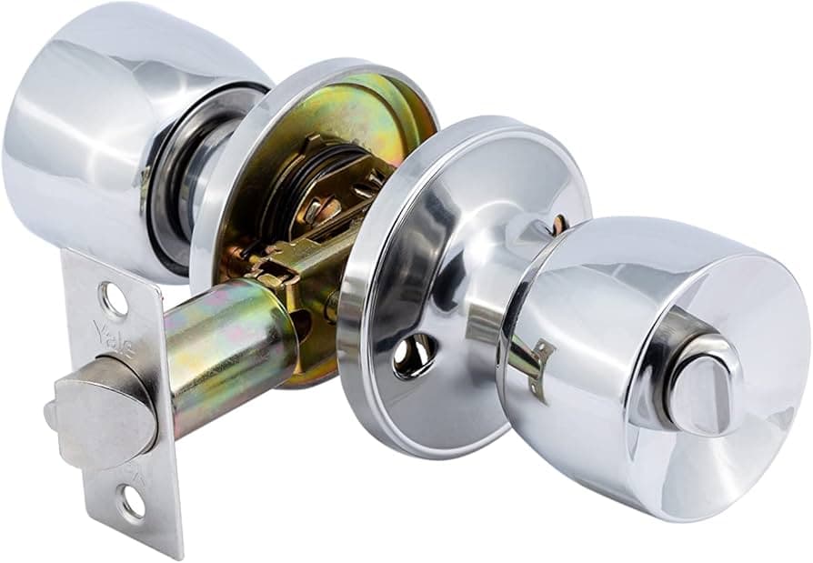 YALE ENTRANCE KNOB SET Chrome
