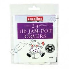 24 Caroline 1lb Jam Pot Covers (1110) 