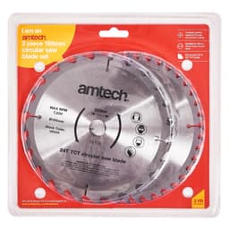 Am-Tech  2pc 185mm Circular Saw Blade Set (24T/40T) 1