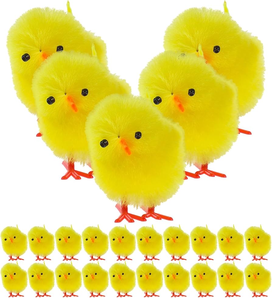 CHENILLE YELLOW CHICKS 
4CM 6 PER PACK image