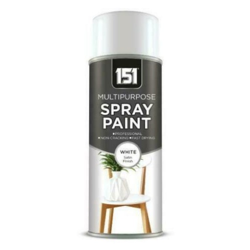 151WHITE SATIN  SPRAY PAINT  400ML image