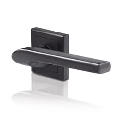YALE BLACK DOOR HANDLE SIENA EURO CYL ESCUTCHEON 1