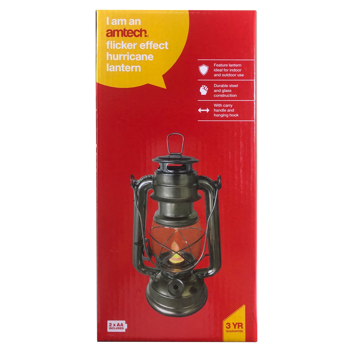 Am-Tech FLICKER EFFECT HURRICANE LANTERN