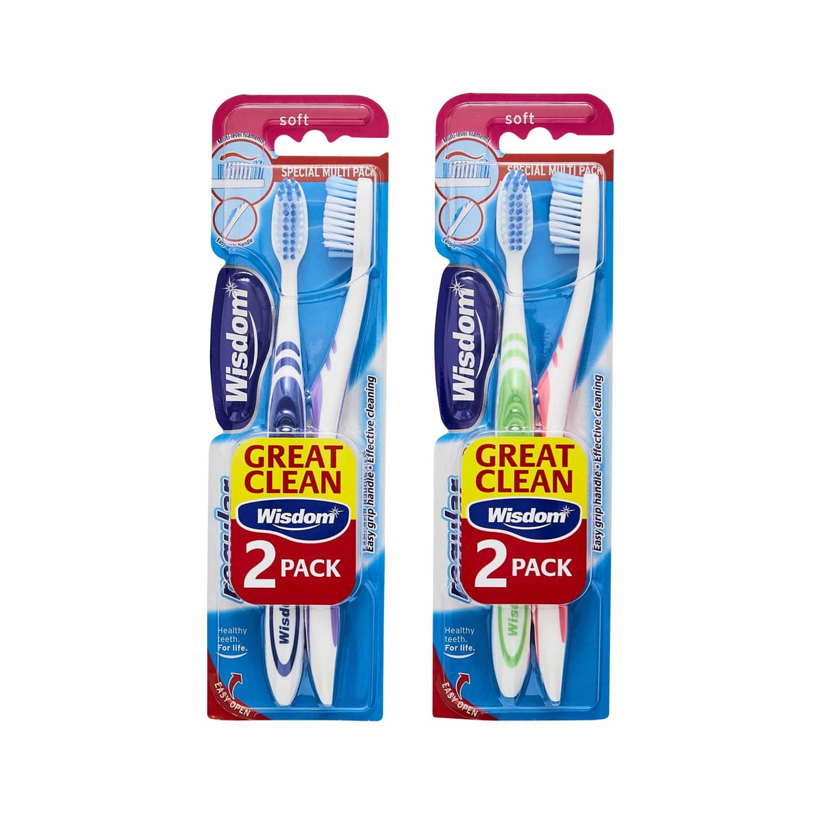 Wisdom Regular Plus Soft Twin Toothbrush